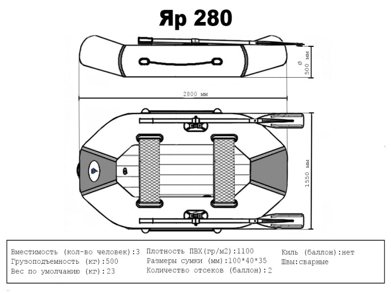 Лодка Яр 280 НДНД